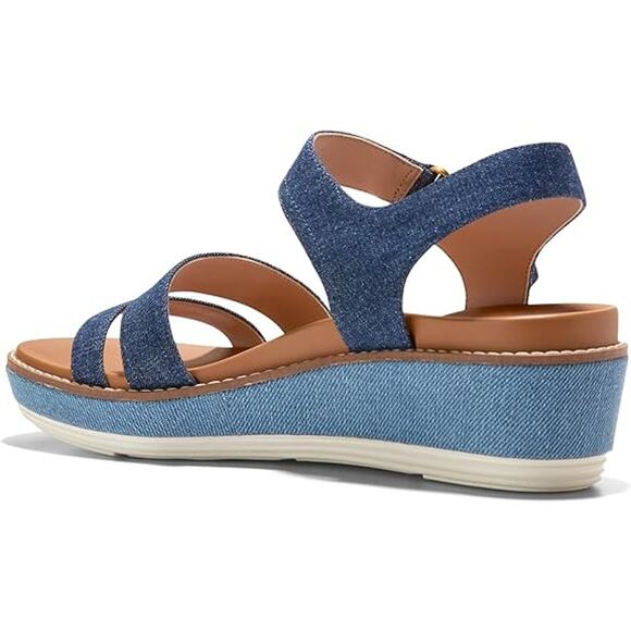 NWT Cole Haan Women's Originalgrand Peyton Flatform Sandal, Denim Multi-Size 9.5 - Picture 3 of 7